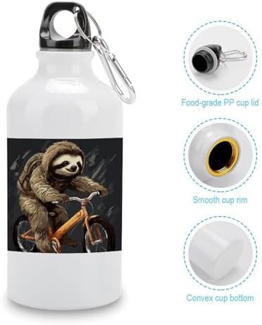 400ml Aluminum Sports Water Bottle Cycling Sloth Printed Large — photo 5