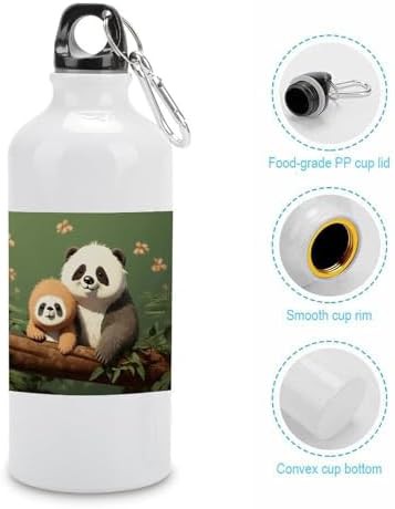 600ml Aluminum Sports Water Bottle Cute Panda And Sloth Printed — photo 5