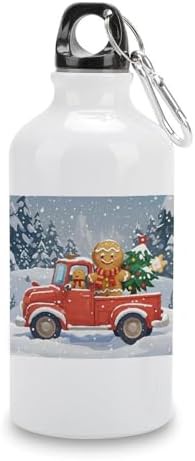Aluminum travel tumbler with gingerbread driver print