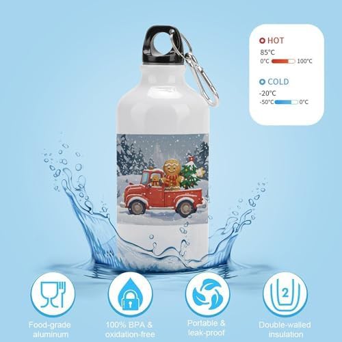 Aluminum travel tumbler with gingerbread driver print — photo 4