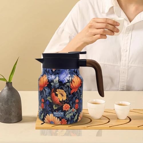 Vintage Floral Stainless Steel Tea Carafe — photo 5