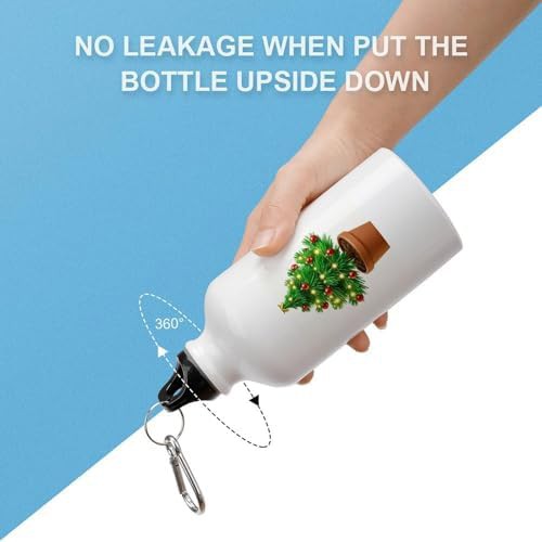 400ml Aluminum Sports Water Bottle Potted Christmas Tree Printed — photo 3