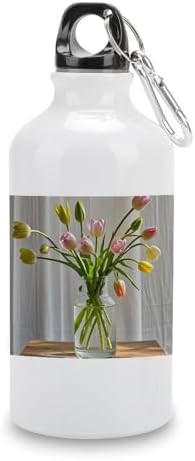400ml Aluminum Sports Water Bottle The Art of Flowers Printed Large