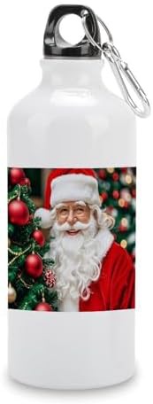 600ml Aluminum Sports Water Bottle Santa Claus Has A Charming Smile