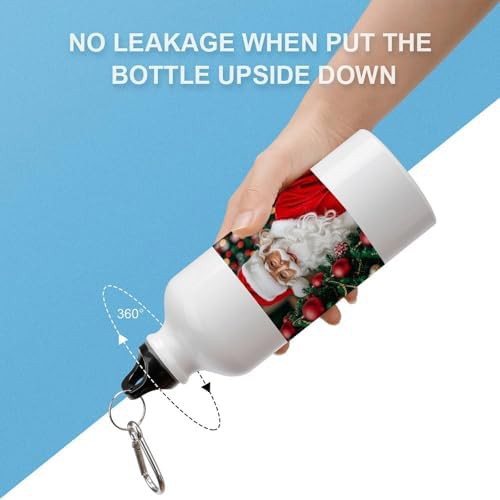 600ml Aluminum Sports Water Bottle Santa Claus Has A Charming Smile — photo 3