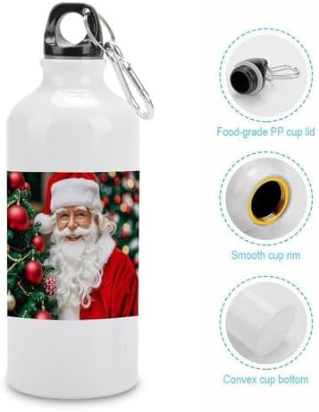 600ml Aluminum Sports Water Bottle Santa Claus Has A Charming Smile — photo 5