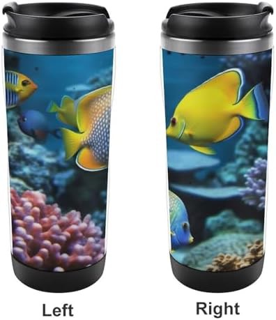 Tropical fish insulated stainless steel travel mug — photo 4