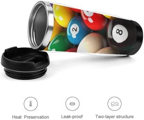 Color billiards insulated stainless steel travel mug — photo 3