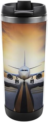 Backpack airplane insulated stainless steel travel mug