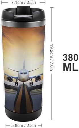 Backpack airplane insulated stainless steel travel mug — photo 2