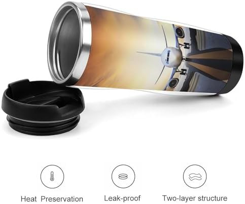 Backpack airplane insulated stainless steel travel mug — photo 3