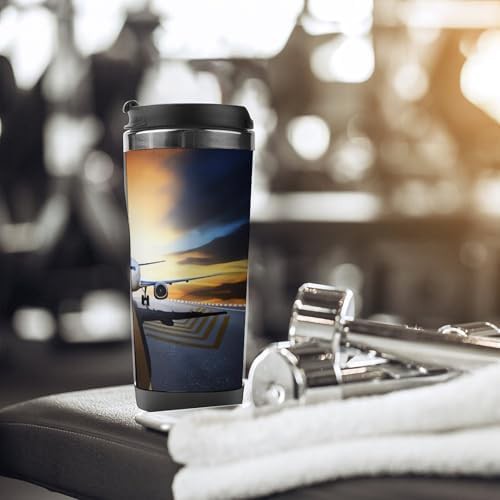 Backpack airplane insulated stainless steel travel mug — photo 5
