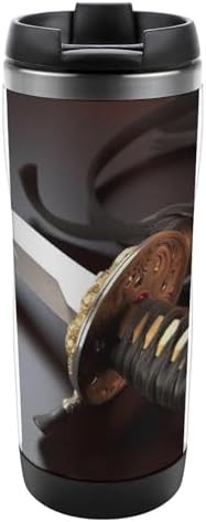 Japan samurai sword insulated travel mug