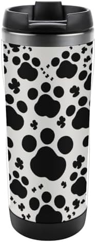 Dog paw print love heart insulated travel mug