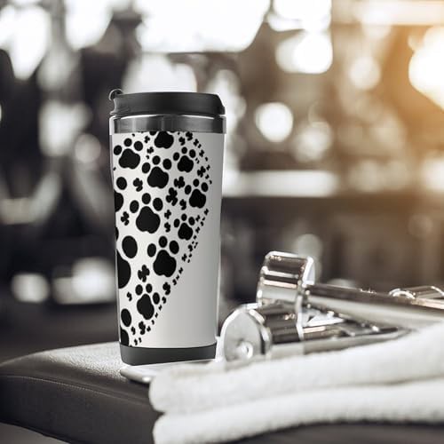 Dog paw print love heart insulated travel mug — photo 5