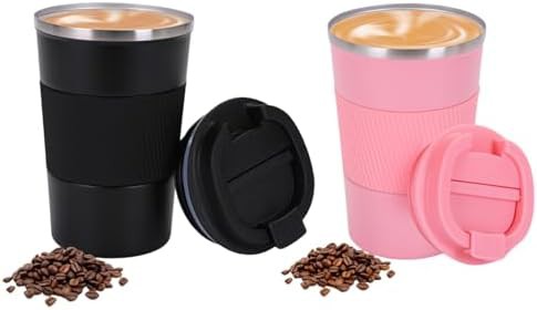 Stainless Steel Insulated Travel Mug 2 Pack