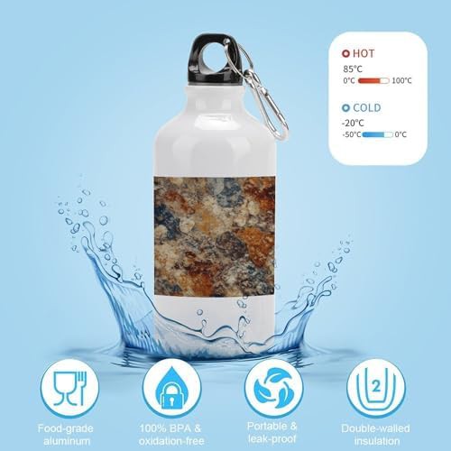 Aluminum travel tumbler with abstract granite print — photo 4
