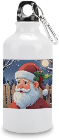 Aluminum travel tumbler with Santa Claus print