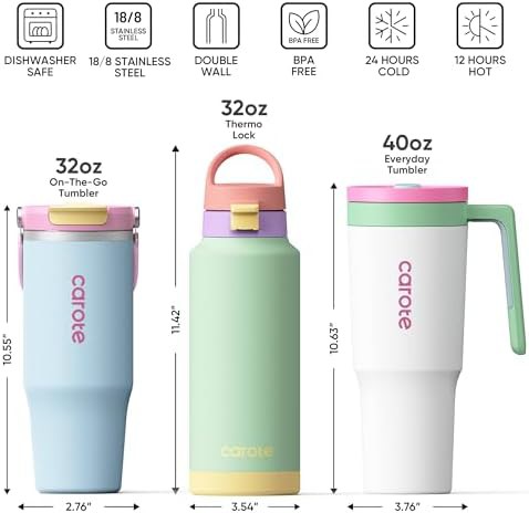 Macaron colored insulated travel tumbler set — photo 2