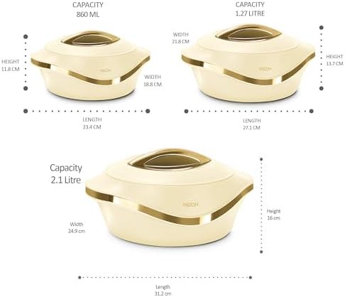 Three Piece Stainless Steel Insulated Casserole Set — photo 2