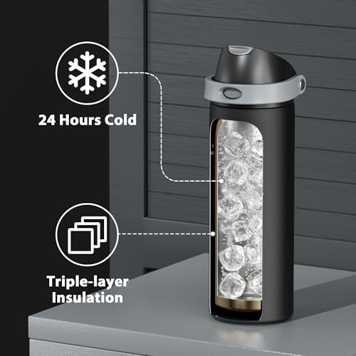 Night Black 24 oz Sports Water Bottle — photo 4
