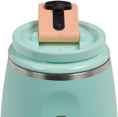 Seafoam green insulated wine tumbler with lid — photo 5