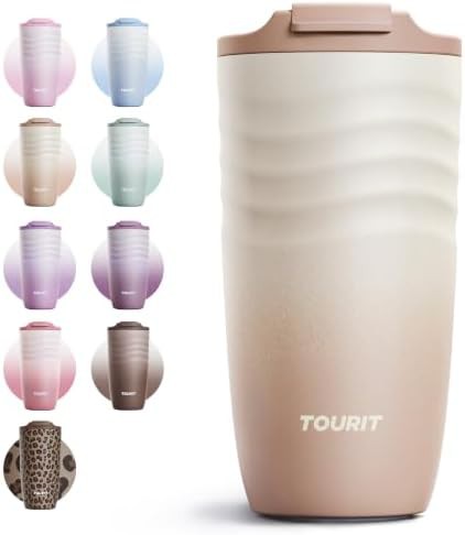 Khaki Non-Slip 16 oz Travel Tumbler