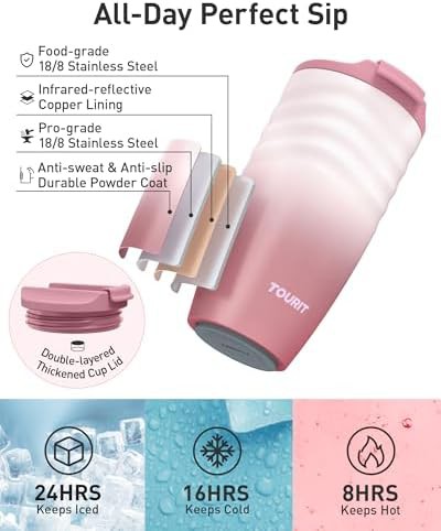 Khaki Non-Slip 16 oz Travel Tumbler — photo 5