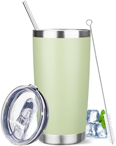 Green Tea Powder Coated Travel Tumbler