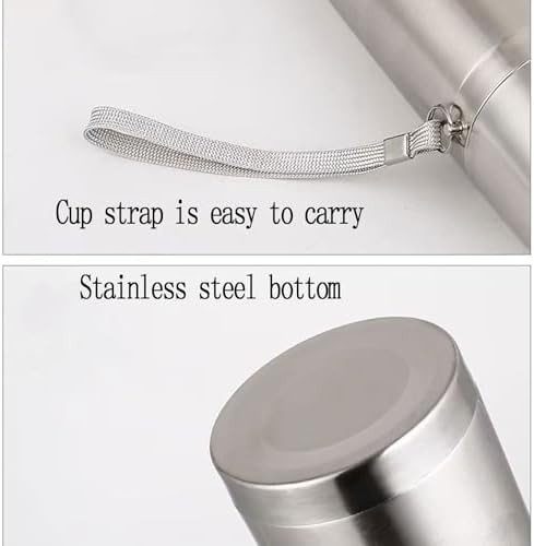 Silver stainless steel thermal flask with cup lid — photo 4