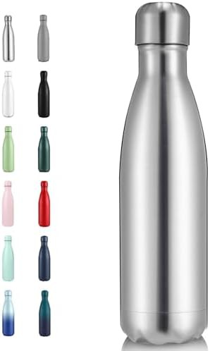 Silver vacuum flask bottle 17 oz