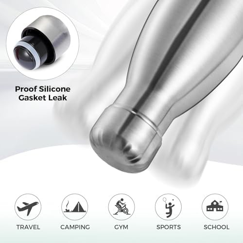 Silver vacuum flask bottle 17 oz — photo 5