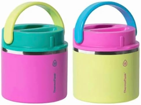 Insulated Food Jar Pink and Yellow