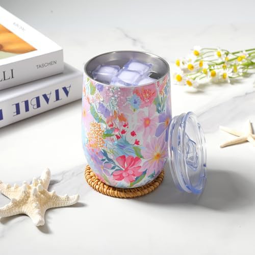 Floral Patterned Insulated Wine Tumbler — photo 4