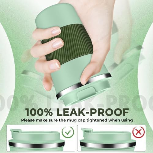 Light green stainless steel tumbler 12 oz — photo 3