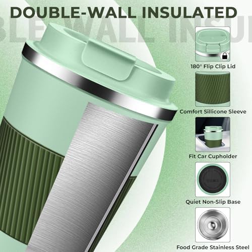 Light green stainless steel tumbler 12 oz — photo 4