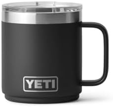 Black 10 oz ceramic lined stackable mug