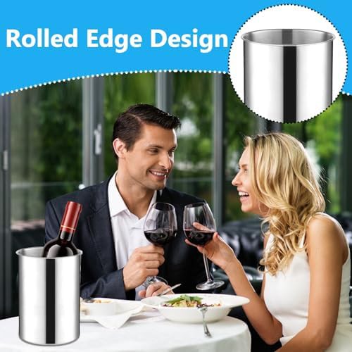 Stainless steel wine chiller bucket 6 pack — photo 4