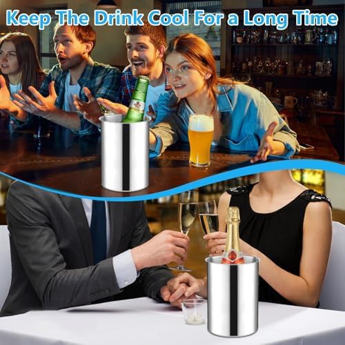 Stainless steel wine chiller bucket 6 pack — photo 5