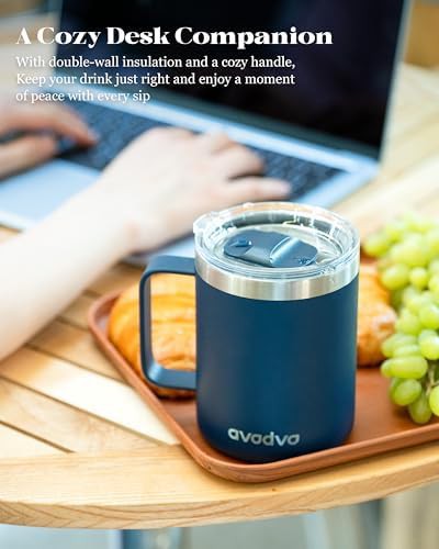 Insulated camping mug with two lids — photo 5