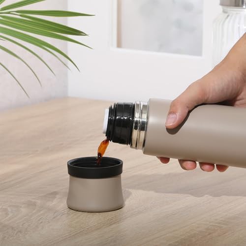 Silverleaf thermal travel mug in taupe — photo 5