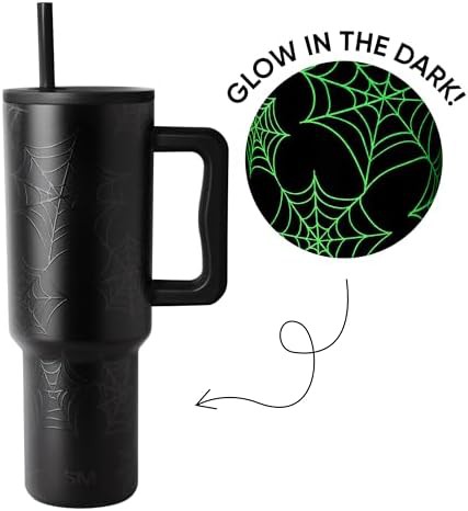 Spiderweb Halloween tumbler with handle 40 oz — photo 3
