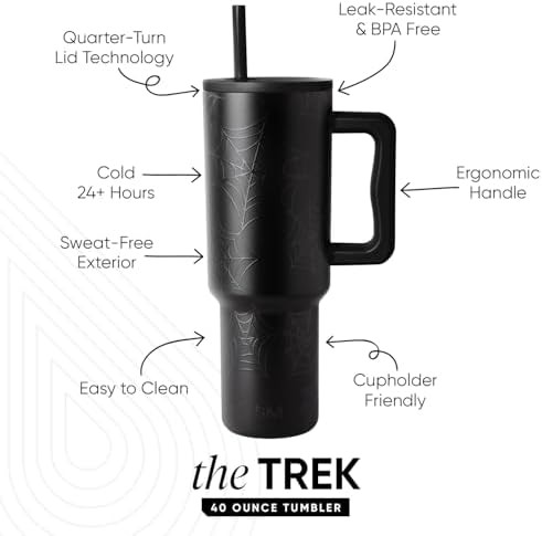 Spiderweb Halloween tumbler with handle 40 oz — photo 4