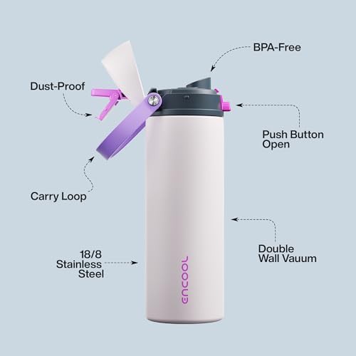 Oyster Pink Push Button Lid Bottle 24 oz — photo 4