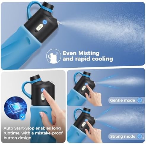 Electric misting water bottle with stainless steel insulation — photo 2