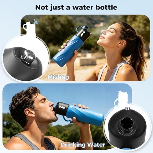 Electric misting water bottle with stainless steel insulation — photo 3