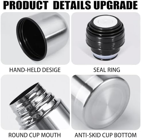 Stainless steel thermal flask with integrated cup lid — photo 3