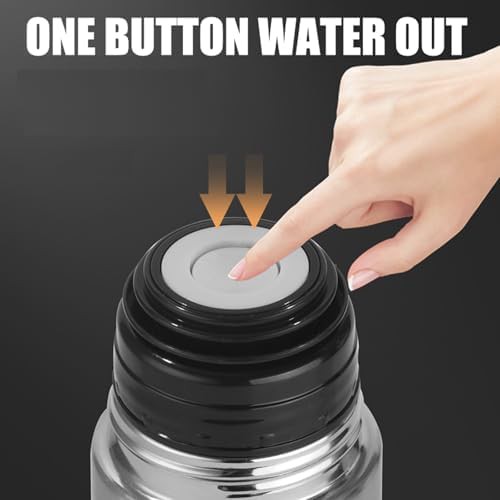 Stainless steel thermal flask with integrated cup lid — photo 5