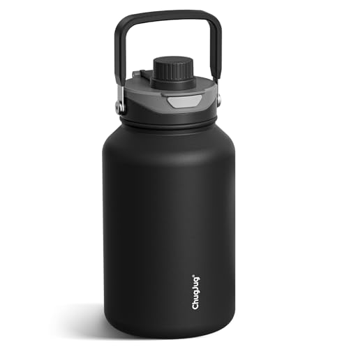64oz Half Gallon Insulated Water Bottle with 2-in-1 Pop-up Straw &