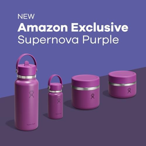 Supernova purple wide mouth insulated water bottle — photo 3